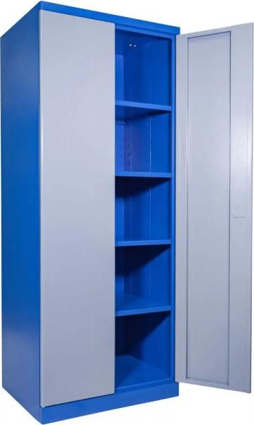 Armoire d'atelier basse Techno avec séparation médiane 2 étagères 4 tiroirs  L95 x P50 x