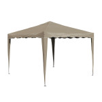 Tonnelle / Pavillon pliable en aluminium beige 300 x 300 x 260 cm