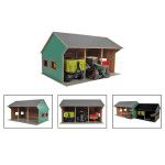 Hangar en bois 3 tracteurs - 75 x 55,5 x 43 cm - Ferme 1:16 Hangar en bois 3 tracteurs - 75 x 55,5 x 43 cm - Ferme 1:16